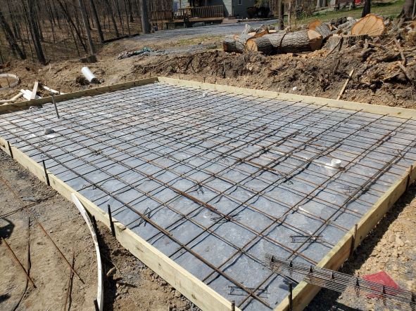 concrete patio with rebar reinforcement Martinsburg WV